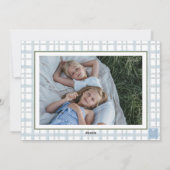 Waterverf Monogram Initiaal Notenkraker Crest Foto Feestdagenkaart (Achterkant)