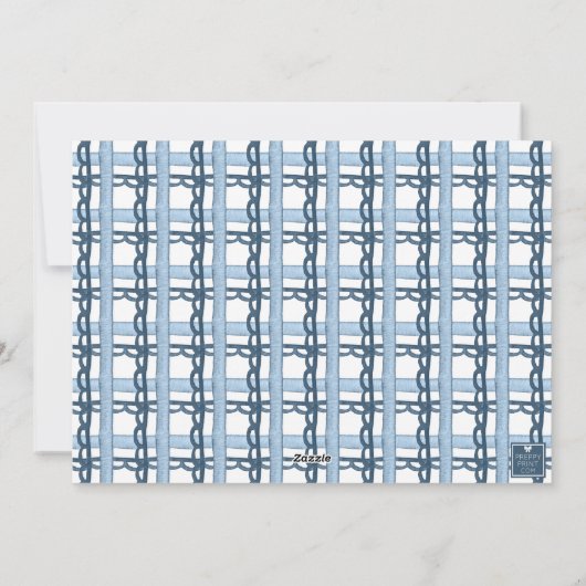 Waterverf Monogram Initiaal Notenkraker Crest Foto Feestdagenkaart (Achterkant)