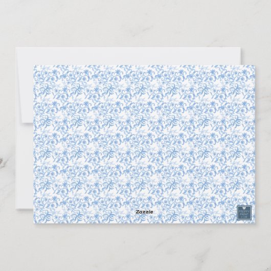 Waterverf Monogram Initiaal Rendier Crest Foto Feestdagenkaart (Achterkant)