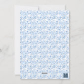 Waterverf Monogram Initiaal Rendier Crest Foto Feestdagenkaart (Achterkant)