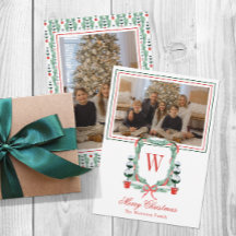 Waterverf Monogram Kerst Topiary Crest Foto