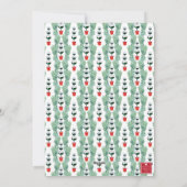 Waterverf Monogram Kerst Topiary Crest Foto Feestdagenkaart (Achterkant)