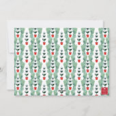 Waterverf Monogram Kerst Topiary Crest Foto Feestdagenkaart (Achterkant)