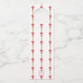 Waterverf Monogram Kous Gepersonaliseerd Flessenhanger (Achterkant)