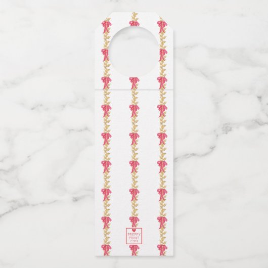 Waterverf Monogram Kous Gepersonaliseerd Flessenhanger (Achterkant)