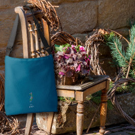 Waterverf monogram letter I verpleegkundige donker Crossbody Tas