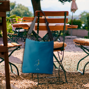 Waterverf monogram letter J verpleegkundige donker Crossbody Tas