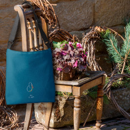 Waterverf monogram letter O verpleegkundige donker Crossbody Tas