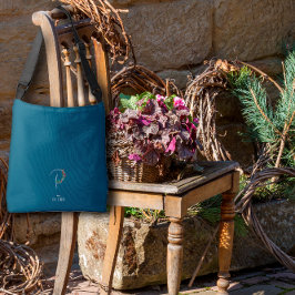 Waterverf monogram letter P verpleegkundige donker Crossbody Tas