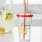Waterverf monogram limonade Drink Acryl Drinkbeker