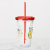 Waterverf monogram limonade Drink Acryl Drinkbeker (Rechts)