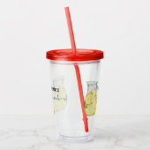Waterverf monogram limonade Drink Acryl Drinkbeker (Links)