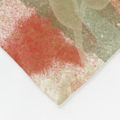 Waterverf-monogram met schuifwiel fleece deken (Hoek)