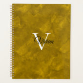 Waterverf Monogram Naam Planner (Voorkant)
