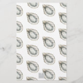 Waterverf monogram oester briefpapier (Achterkant)