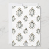 Waterverf monogram oester kaart (Achterkant)