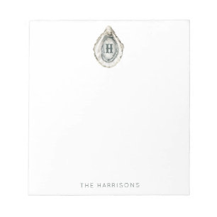 Waterverf monogram oester notitieblok