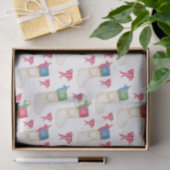 Waterverf Monogram Personaliseer Kerstmis kous Tissuepapier (Geschenk)