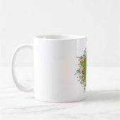 Waterverf monogram Rode Kerstmis Koffie Mok (Links)
