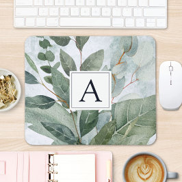 Waterverf Monogram Rustieke Salie Groene Beplantin Muismat