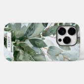 Waterverf Monogram Rustieke Salie Groenelementen Case-Mate iPhone Case (Achterkant (horizontaal))