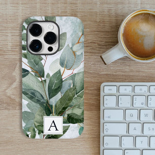 Waterverf Monogram Rustieke Salie Groenelementen Case-Mate iPhone 14 Pro Hoesje