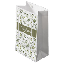 Waterverf Monogram Saliegroene Olijven Klein Cadeauzakje