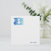 Waterverf Monogram schildpad Kaart (Staand voorkant)