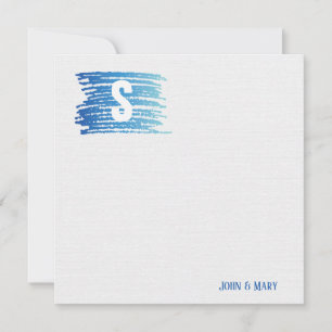 Waterverf Monogram schildpad Kaart