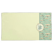 Waterverf Monogram Shark Green Pillow Hoesje Set Kussensloop (Voorkant-Rechts)