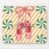  waterverf monogram Snoepriet Roze Balley Muismat (Voorkant)