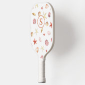 Waterverf Monogram Strand Schelp Pickleball Paddle (Links)