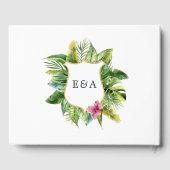 Waterverf Monogram Tropische zomervakantie Gastenboek (Achterkant)