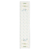 Waterverf Monogram Vrede op Aarde Gouden Typografi Korte Tafelloper (Voorkant)