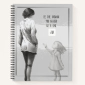 Waterverf monogram vrouwentrauma Motivatie Notitieboek (Voorkant)