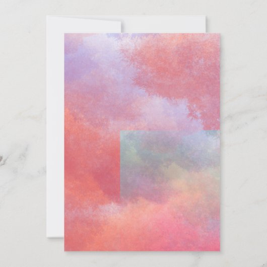 Waterverf Monogram Weddenschap Kaart (Achterkant)