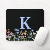 Waterverf Monogram wilde bloem Muismat (Met muis)