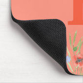 Waterverf Monogram wilde bloem Muismat (Hoek)