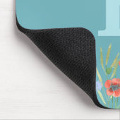 Waterverf Monogram wilde bloem Muismat (Hoek)