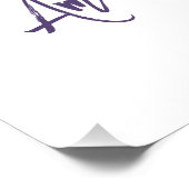 Waterverf Monogram wilde bloem Perfect Poster (Hoek)