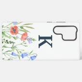Waterverf Monogram wilde bloem Samsung Galaxy Hoesje (Achterkant horizontaal)