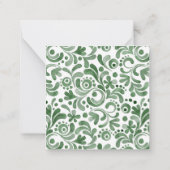 Waterverf Monogramed Topiary Gift Enclosure Notitiekaartje (Achterkant)