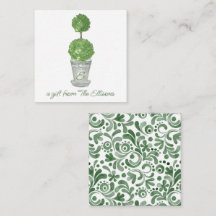 Waterverf Monogramed Topiary Gift Enclosure