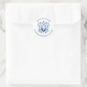 Waterverf Monogrammed Crest Ronde Sticker (Tas)