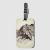 Waterverf Monogrammed Script Bagagelabel (Voorkant (verticaal))