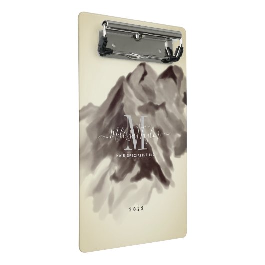  Waterverf Monogrammed Script Mini Klembord (Schuin)