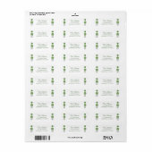 Waterverf Monogrammed Topiary Return Address Etiket (Full Sheet)