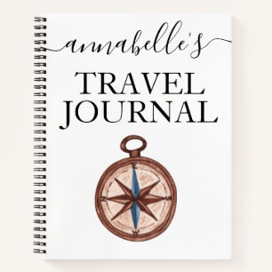 Waterverf Monogrammed Travel Journal Notitieboek