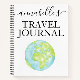 Waterverf Monogrammed Travel Journal Notitieboek