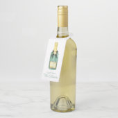 Waterverf Monogrammed Wine Flessenhanger (Schuin)